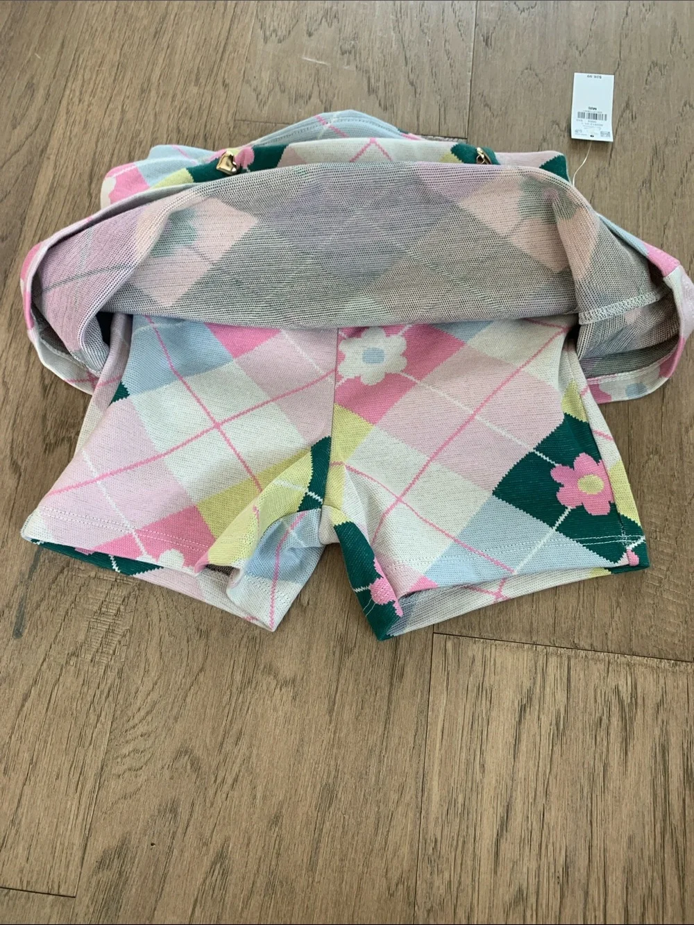 NWT Old Navy Pink Argyle Skort Size 8